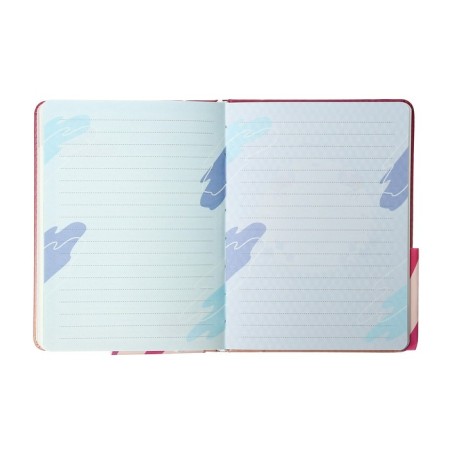 Notebook Gift, A6, 96 sheets, color block, with a curly refrain, PVC cover, "Anime", mix-8