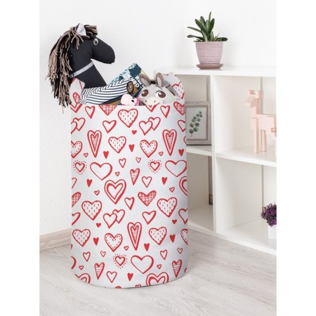 Basket for toys "Different hearts, size 40x60 cm