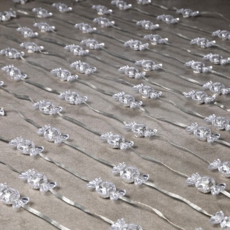 Smart garland “thread” 10 m with nozzles “sweets”, IP20, transparent thread, 66 LED, glow RGB, USB-5