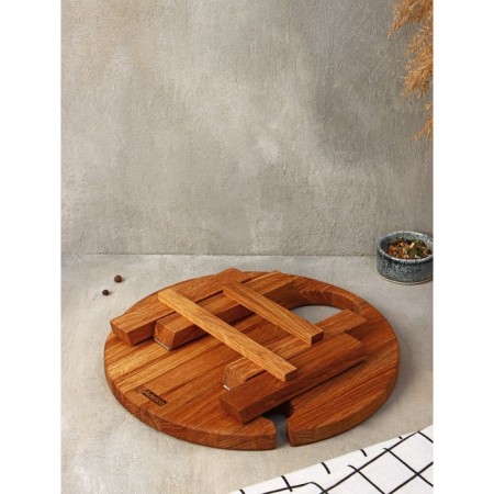 ADELICA guide table, with menage and folding legs, 2 persons, d = 30 cm, oak-7
