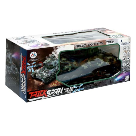 Army tank, radio control, sound, shoots gel bullets, green-12