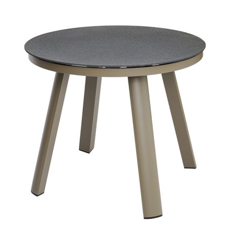 Dining table LEIF, 900 × 900 × 750 mm, gray-beige color-2