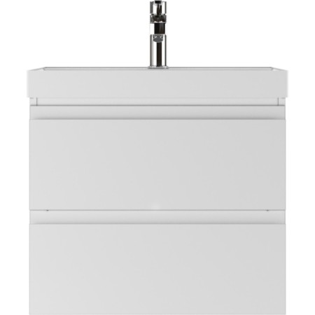 Graffo domino cabinet under the Classica 60 sink, white gloss, suspended, with 2 upper boxes-1
