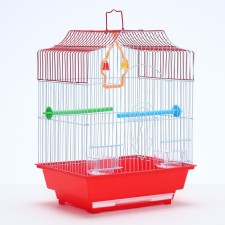Poultry cell is equipped BD-1/4F, 30 x 23 x 39 cm, red