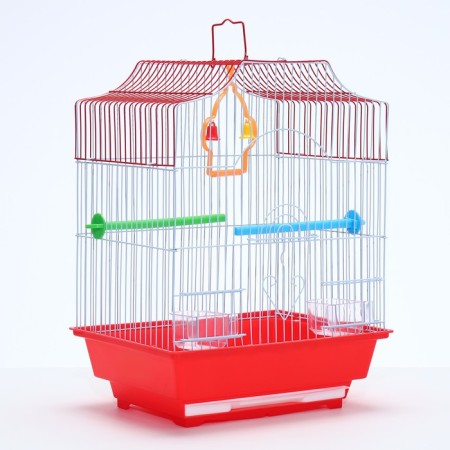 Poultry cell is equipped BD-1/4F, 30 x 23 x 39 cm, red