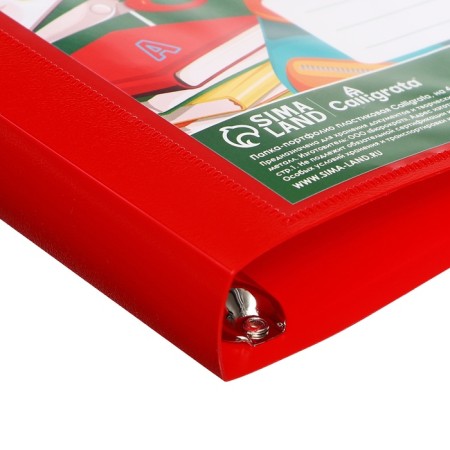 A4 Portfolio folder, calligrata "change", plastic, on 4 rings, for a student, without liners-3