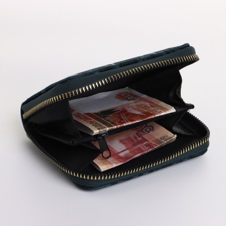 Women's wallet with lightning, green color-4