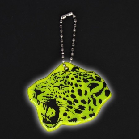 The reflective element "Leopard", bilateral, 5.5 × 4.4 cm, color mix-3
