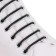 A set of shoes for shoes, 6 pcs, silicone, round, d = 3 mm, 6.5 cm, black color