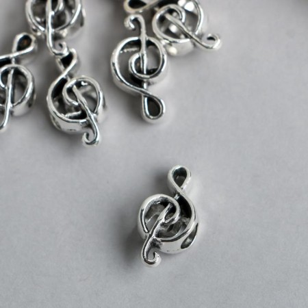 Busina for creativity Metal "Violin key" silver 7034 1.8x1.1 cm-1