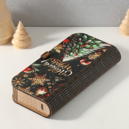 Casket "Happy New Year. Note" 17x8.5 cm-4