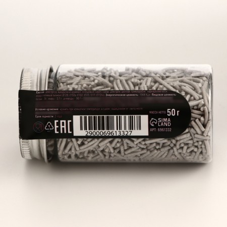 Confectionery sprinkling "vermichel", silver, 50 g-2