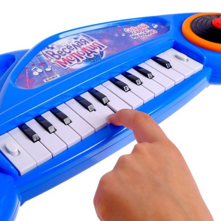 Musical piano "Funny melody", sound, light, blue color-2