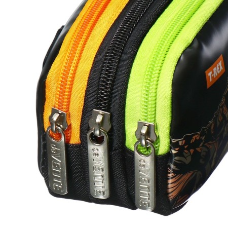 Penal soft, 3 departments, 85 x 210 x 55 mm, voluminous, Devente T-Rex, textiles/artificial leather 7020410-3