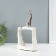 Souvenir Ceramics "Cats Mouse. Square" White with silver 5.2x13.5x23 cm