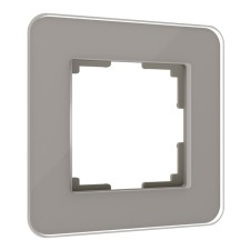 Рамка W0012417, 1 розетка Elite, дымчатый, стекло