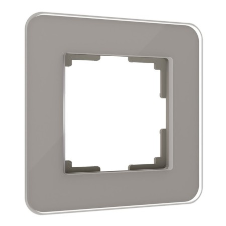 Frame W0012417, 1 ELITE socket, smoky, glass