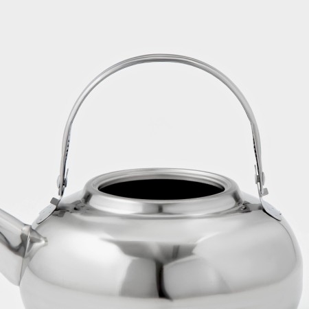 Gretel stainless steel teapot, 1.6 liters, metal sieve, chrome color-3