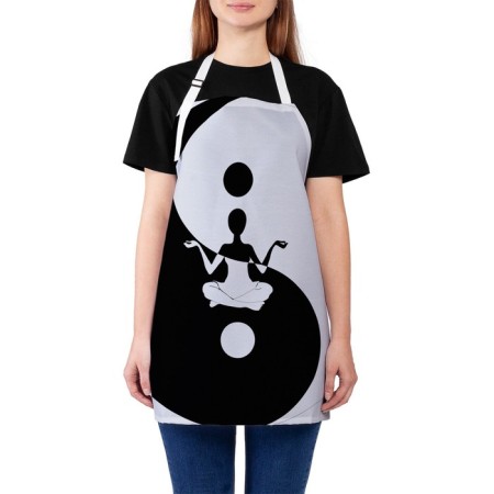Apron kitchen with a photo priorNT "Meditation Yin and Yang", adjustable, size OS