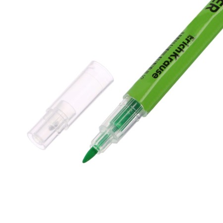 Textbook marker 0.5-3.5 mm Erichkrause Visioline V-16 Brush Neon, bilateral, green neon, water-based ink-5