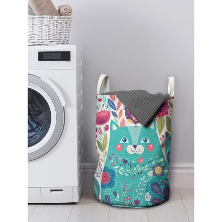 Basket for storing things "Happy cat", size 35x50 cm