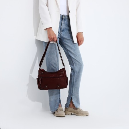 Lurch bag with lightning, dark red color-6
