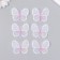 Decor for creativity Textile Embroidery "Lilac-white butterfly" 4.5x4 cm