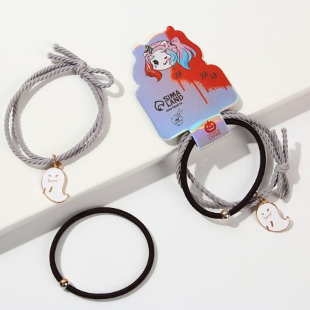 Hair gum for Halloween “Play?”, D = 5 cm, 2 pcs.-1
