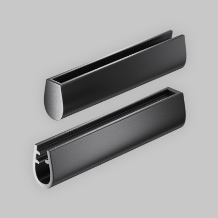 Components for textile suspension system Technical Tra130Bec-B, 3.4x0.8x1 cm, black color-1
