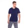 Kit (T -shirt/shorts) male, blue color/cage, size 68