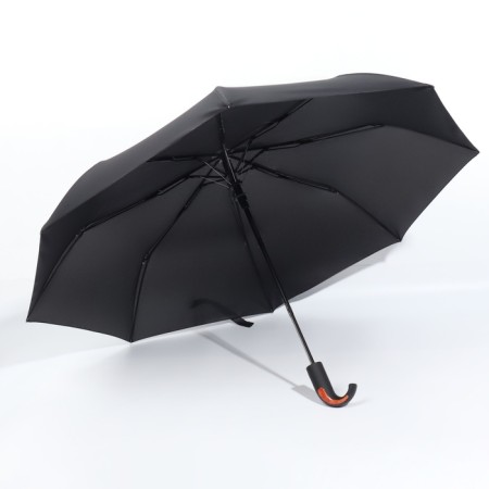 Semi -automatic umbrella "monoton", 3 additions, 8 spokes, r = 49 cm, black color-2