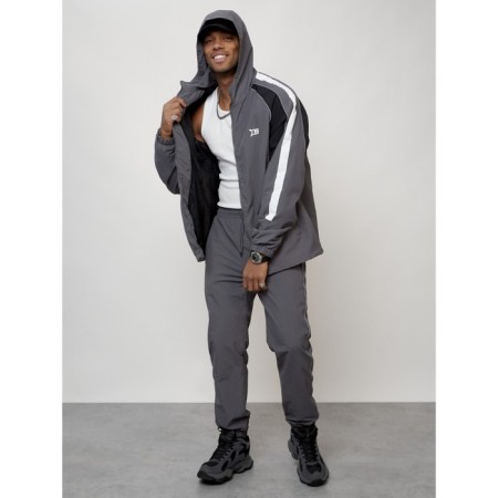Male tracksuit, size 48, gray color-15
