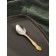 Teaspoon "Troika", h = 14.2 cm, thickness 2 mm, local nitride-titanium coating