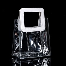 Gift package from PVC white 20 x 18 x 10 cm