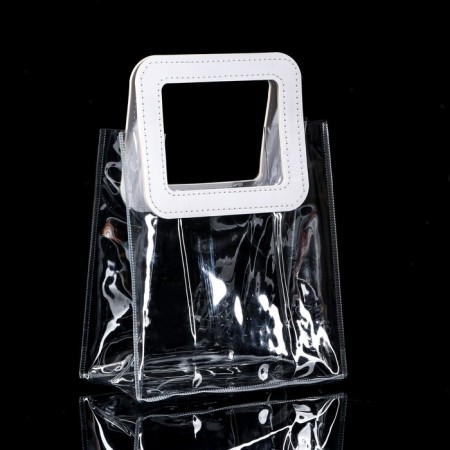 Gift package from PVC white 20 x 18 x 10 cm