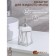 Liquid soap dispenser on Savanna "Geometric" stand, 250 ml, white color