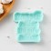 Silicone form “do what you love”, 8.1 × 7.6 × 1 cm, turquoise color