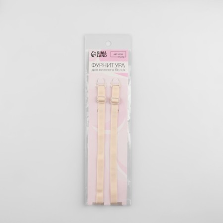Textile straps, 1 cm, 37 cm, steam, beige color-2