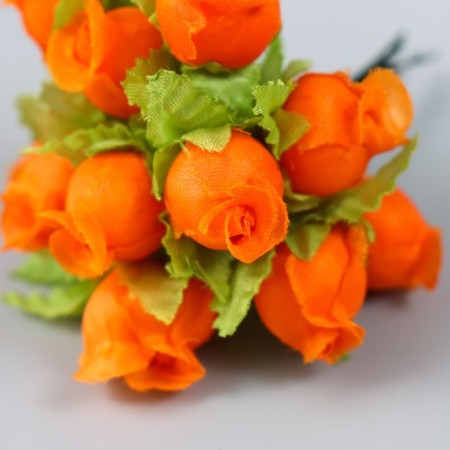Flowers for decorating "rose form" orange 1 bouquet = 12 colors 10 cm-2