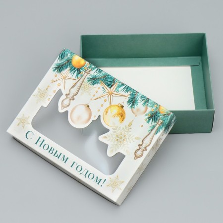 Gift box “Happy New Year!”, Balls, 16.5 x 12.5 x 5 cm, New Year-3