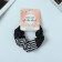 Hair elastic band "Orbit" half stripes, 8 cm, black and white