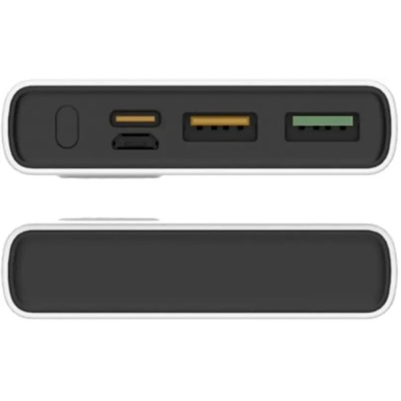 External Pero PB05, 10,000 mAh, 2 USB, 5 A, display, white-4