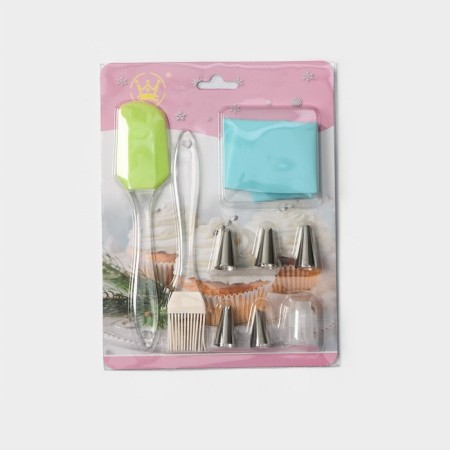 Confectionery set "Ice", 9 objects: blade, brush, adapter, bag 30 × 15 cm, nozzles 5 pcs-8