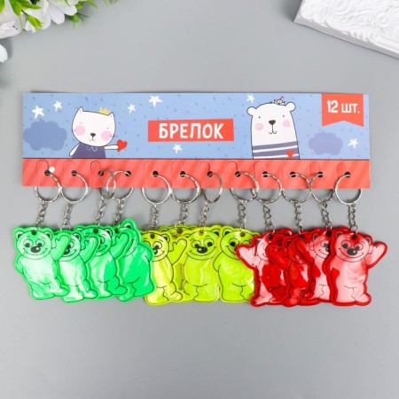 Browler plastic reflective "Bear" mix 5x5.5 cm-1