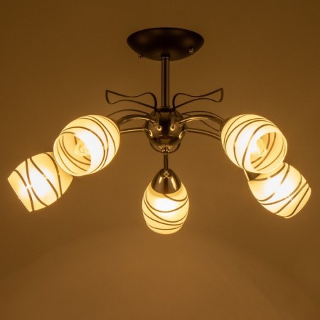 Svetogor chandelier "Music" 5x60W E27 Black/Chrome-2