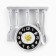 Wall clock, series: kitchen, "kitchen utensils", 32 x 34 cm, silver