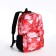School backpack from textiles on lightning, 3 pockets, red
