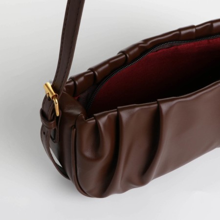 Cross-Bodi Bag on a zipper, brown color-4