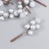 Decor "Bangs with Balls" silver 4.5 cm