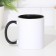 Coraming mug of ceramic with a logo, white color, volume 320 ml, black bottom